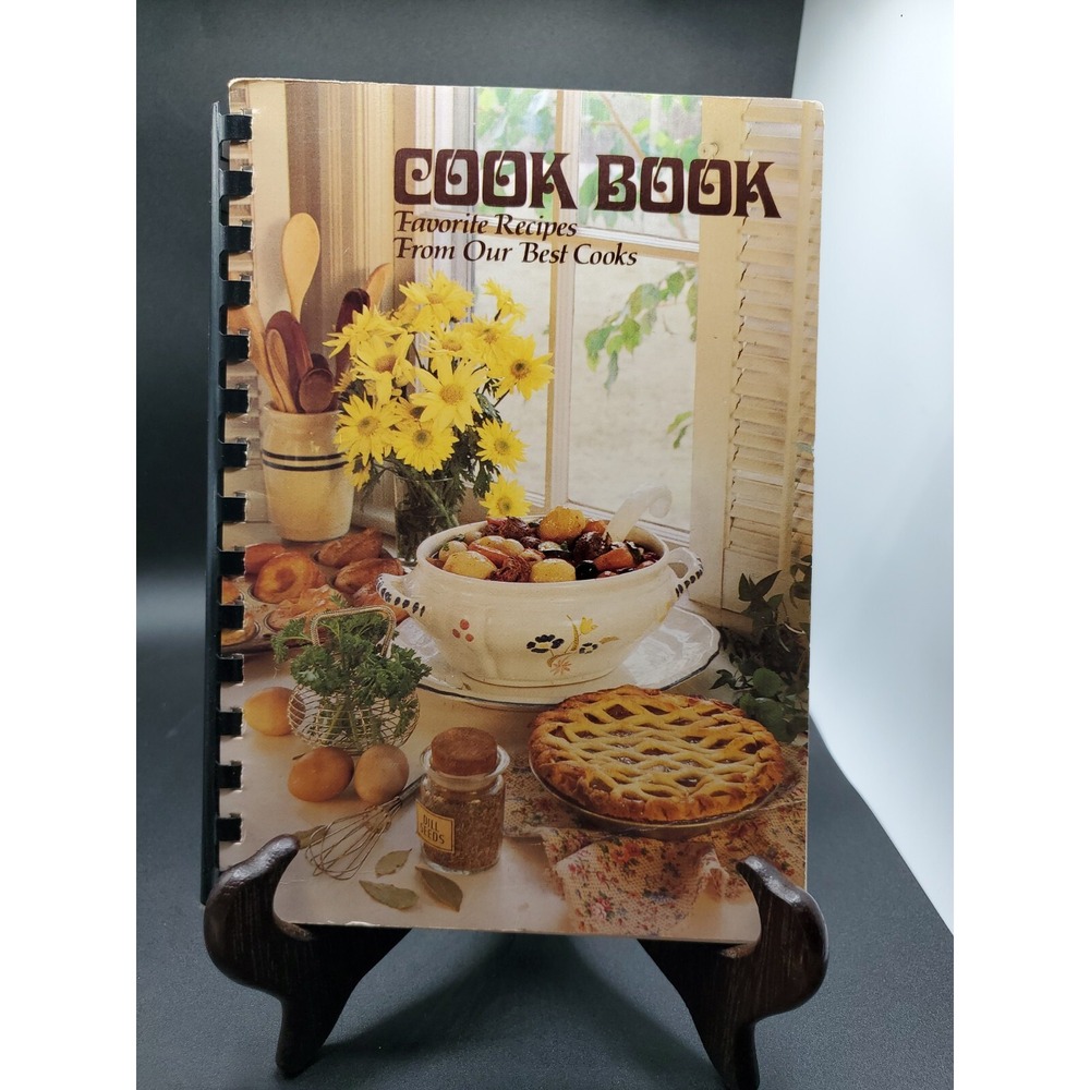 Cookbook spiral bound A Book of Favorite Recipes by Love Memorial Church NC Gold
